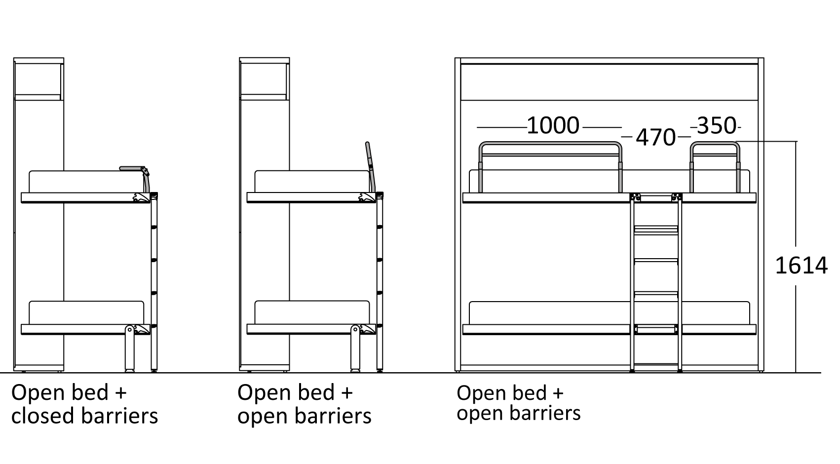 Opklapbaar stapelbed BedHabits 14